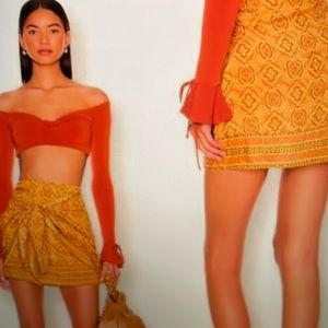 Free People Bohemian with tie Skirt multicolour size 4